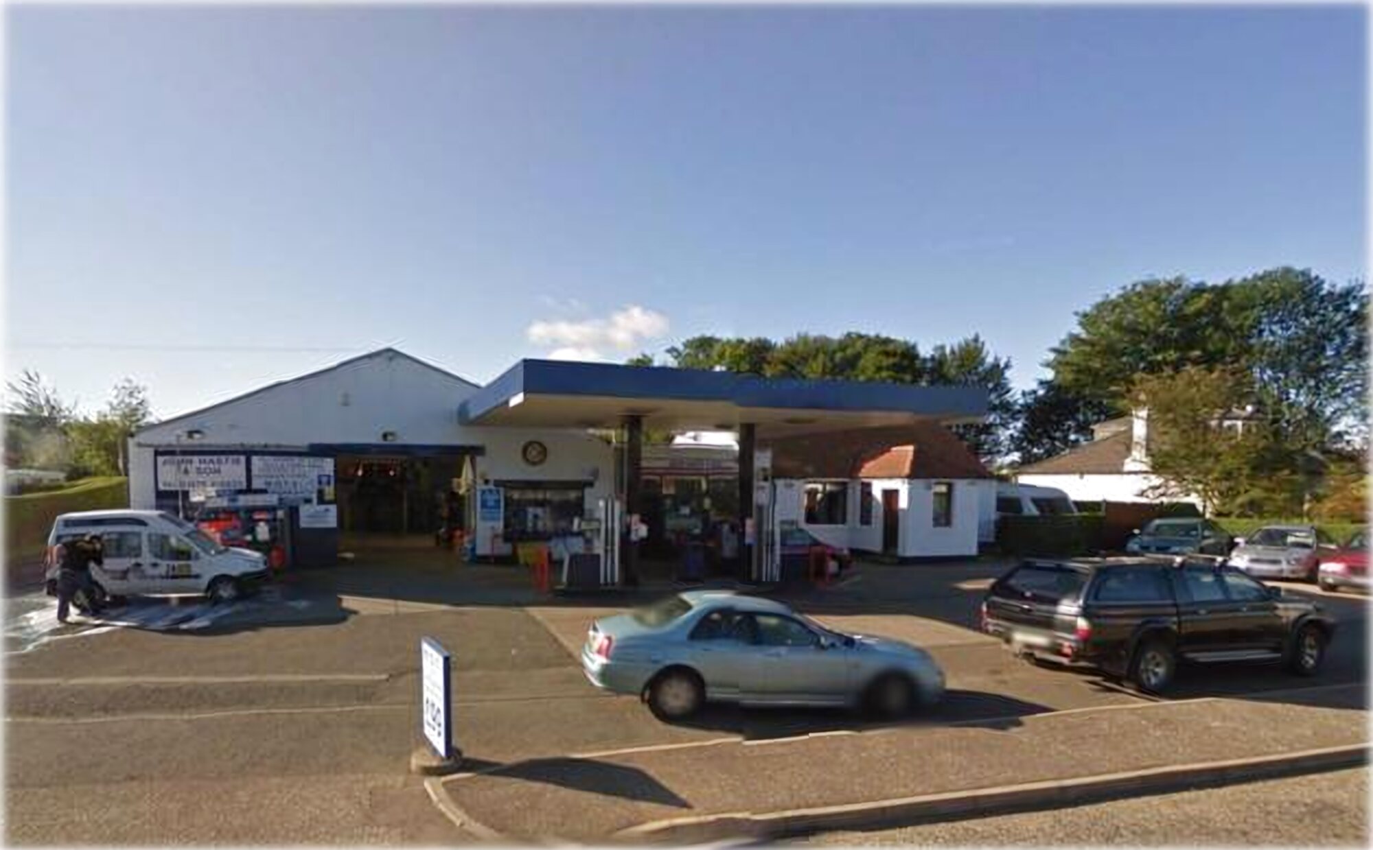 The John Hastie and Son workshop and fuel forecourt on Mid Road, Prestonpans